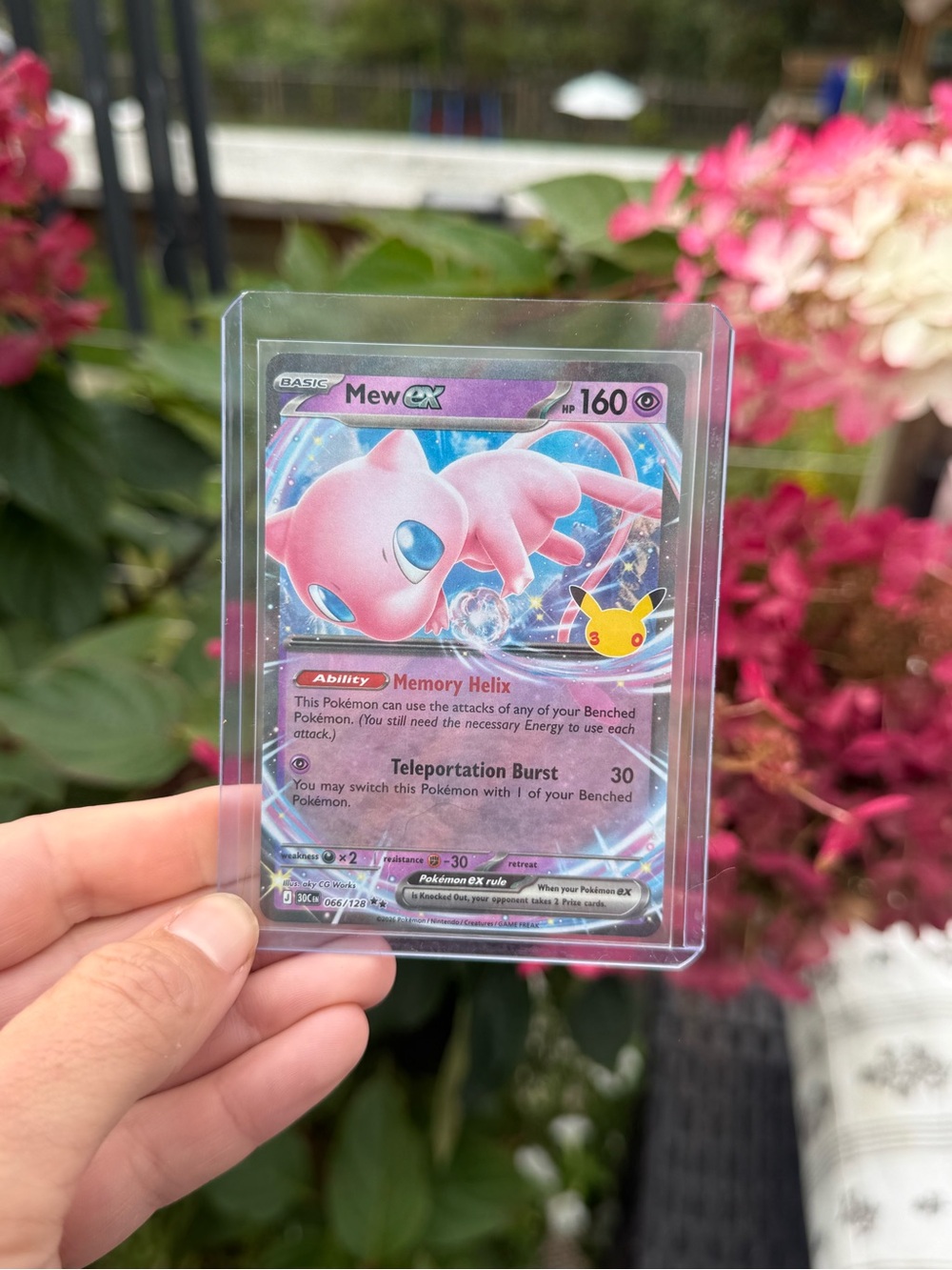 30th Anniversary Mew EX Collectible Holo Trading Card - Pink